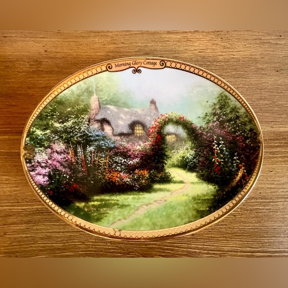 Thomas Kinkade’s “Morning Glory Cottage” by Bradford Exchange - Picture 4 of 5
